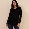 image:imageMotherhood Maternity Womens Long Sleeve Scoop Neck Tulip Nursing Tee Shirt for Breastfeeding with Easy AccessBlack
