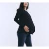 image:imageMotherhood Maternity Womens Long Sleeve Scoop Neck Tulip Nursing Tee Shirt for Breastfeeding with Easy AccessBlack