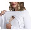 image:imageMotherhood Maternity Womens Long Sleeve Scoop Neck Tulip Nursing Tee Shirt for Breastfeeding with Easy AccessWhite