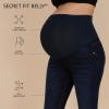 image:imageMotherhood Maternity Womens Secret Fit Over The Belly Slim Straight Leg Denim Pregnancy JeansPike Wash