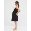 image:imageMotherhood Maternity womens Lace Trim Clip Down Nursing Nightgown amp Lounge Dress for BreastfeedingBlack
