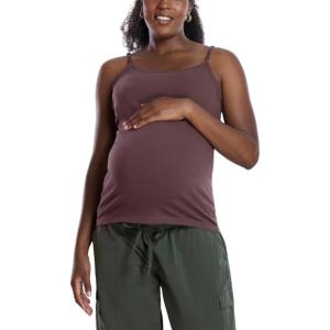 image:imageMotherhood Maternity Womens Clip Down Nursing Tank Top Cami with Adjustable Straps and Builtin Shelf Bra for BreastfeedingFrench Roast