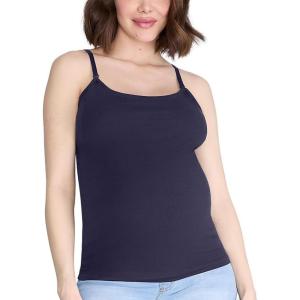 image:imageMotherhood Maternity Womens Clip Down Nursing Tank Top Cami with Adjustable Straps and Builtin Shelf Bra for BreastfeedingNavy