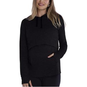 image:imageMotherhood Maternity Womens Lift Up Nursing Hoodie for BreastfeedingBlack
