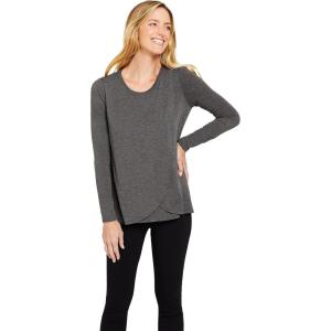 image:imageMotherhood Maternity Womens Long Sleeve Scoop Neck Tulip Nursing Tee Shirt for Breastfeeding with Easy AccessGrey