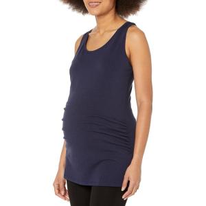 image:imageMotherhood Maternity Womens Maternity Side Ruched Scoop Neck Pregnancy Tank TopCore Navy