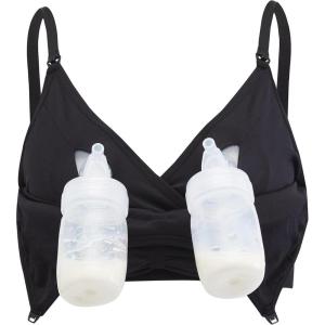 image:imageMotherhood Maternity Womens Hands Free Pumping Seamless Clip Down Nursing Bra for BreastfeedingBlack