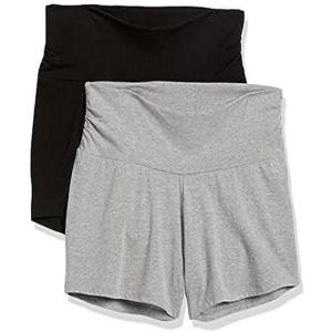 image:imageMotherhood Maternity Womens Relaxed Fit Under the Belly Sleep and Lounge Knit Shorts 2 Pack SXLBlackHeather Grey 2 Pack