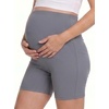 image:imageMotherhood Maternity Womens Over The Belly Ribbed Biker Pregnancy Workout ShortsCharcoal