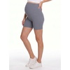 image:imageMotherhood Maternity Womens Over The Belly Ribbed Biker Pregnancy Workout ShortsCharcoal