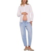 image:imageMotherhood Maternity Womens Under the Belly Elastic Waist Relaxed Barrel Leg Denim Pregnancy JeansMarsha Wash