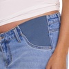 image:imageMotherhood Maternity Womens Under the Belly Elastic Waist Relaxed Dart Barrel Leg Denim Pregnancy JeansSilver Light Wash