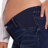 image:imageMotherhood Maternity Womens Under the Belly Skinny Ankle Denim Pregnancy Jeans with Side Elastic Panel InsetsDark Wash