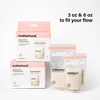 image:imageMotherhood Collection Breastmilk Storage Bags  Leak Proof Breast Milk Freezer Bags PreSterilized amp BPA Free Dual Sizes 3 oz amp 6 oz SelfStanding amp Flat Lay 50 or 100 Count6 Ounce