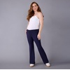 image:imageMotherhood Maternity Womens Full Length Fold Over Waist Lightweight Lounge Flare Pregnancy Yoga PantsPeacoat