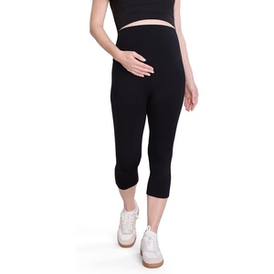 image:imageMotherhood Maternity Womens Over The Belly Active Capri Pregnancy LeggingBlack
