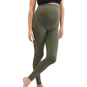 image:imageMotherhood Maternity Womens Seamless Over the Belly Compression Comfort Waist LeggingsBeetle
