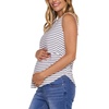 image:imageMotherhood Maternity Womens Nursing Sleeveless Tank Top for Breastfeeding with with Easy Liftup AccessWhitePeacoat Stripe