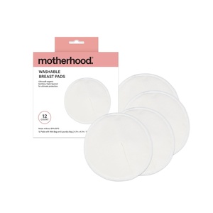 image:imageMotherhood Collection Washable Nursing Pads  Reusable Bamboo Breast Pads for Breastfeeding Leak Proof amp Ultra Absorbent Soft amp Discreet Includes WetDry Bag amp Laundry Bag 12 Pack