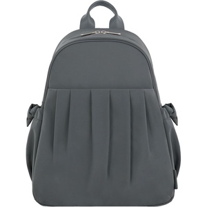 image:imageMotherhood Gathered Pocket Backpack Diaper Bag  Large Capacity Baby Bag for Travel Changing Pad with Waterproof Peva Lining Insulated Pockets amp Stroller Straps Gray