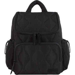 image:imageMotherhood Quilted Backpack Diaper Bag  Large Capacity Baby Bag for Travel Waterproof Changing Pad with Insulated Pockets amp Stroller Straps Black