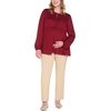 image:imageMotherhood Maternity Womens Long Sleeve Empire Waist Keyhole Woven Pregnancy BlouseBiking Red