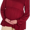 image:imageMotherhood Maternity Womens Long Sleeve Empire Waist Keyhole Woven Pregnancy BlouseBiking Red