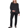 image:imageMotherhood Maternity Womens Long Sleeve Empire Waist Keyhole Woven Pregnancy BlouseBlackVanilla Ice Polka Dot