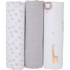 image:imagemini by Motherhood Jungle Nest Muslin Swaddle Blankets 3 Pack