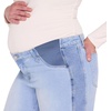 image:imageMotherhood Maternity Womens Under Belly Barrel Leg Denim Pregnancy Jeans with Dart DetailLightMedium Wash