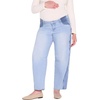 image:imageMotherhood Maternity Womens Under Belly Barrel Leg Denim Pregnancy Jeans with Dart DetailLightMedium Wash