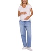 image:imageMotherhood Maternity Womens Under Belly Barrel Leg Denim Pregnancy Jeans with Dart DetailSilver Light Wash