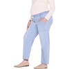 image:imageMotherhood Maternity Womens Under Belly Drawstring Barrel Leg Denim Pregnancy JeansAddie Light Wash