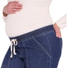 image:imageMotherhood Maternity Womens Under Belly Drawstring Barrel Leg Denim Pregnancy JeansDani Dark Wash
