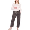image:imageMotherhood Maternity Womens Under Belly Drawstring Barrel Leg Denim Pregnancy JeansDark Cheetah Print