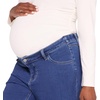 image:imageMotherhood Maternity Womens Under Belly Knit Denim Straight Leg Pregnancy JeansDark Wash