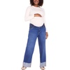 image:imageMotherhood Maternity Womens Under Belly Wide Leg Turn Up Hem Denim Pregnancy JeansDark Wash
