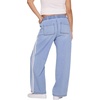 image:imageMotherhood Maternity Womens Under the Belly Tie Waist Relaxed Wide Leg Lightweight Denim Pregnancy PantsAddie Light WashWhite Side Stripes