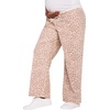 image:imageMotherhood Maternity Womens Under the Belly Tie Waist Relaxed Wide Leg Lightweight Denim Pregnancy PantsCheetah Print