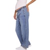 image:imageMotherhood Maternity Womens Under the Belly Tie Waist Relaxed Wide Leg Lightweight Denim Pregnancy PantsHansel Wash