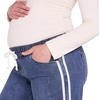 image:imageMotherhood Maternity Womens Under the Belly Tie Waist Relaxed Wide Leg Lightweight Denim Pregnancy PantsJane Medium Wash