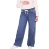 image:imageMotherhood Maternity Womens Under the Belly Tie Waist Relaxed Wide Leg Lightweight Denim Pregnancy PantsJane Medium Wash