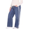 image:imageMotherhood Maternity Womens Under the Belly Tie Waist Relaxed Wide Leg Lightweight Denim Pregnancy PantsJane Medium Wash