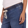 image:imageMotherhood Maternity Womens Under the Belly Tie Waist Relaxed Wide Leg Lightweight Denim Pregnancy PantsJane Wash