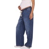 image:imageMotherhood Maternity Womens Under the Belly Tie Waist Relaxed Wide Leg Lightweight Denim Pregnancy PantsJane Wash