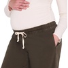 image:imageMotherhood Maternity Womens Under the Belly Tie Waist Relaxed Wide Leg Lightweight Denim Pregnancy PantsOlive Night