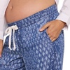 image:imageMotherhood Maternity Womens Under the Belly Tie Waist Relaxed Wide Leg Lightweight Denim Pregnancy PantsPatchwork Medium Wash