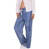 image:imageMotherhood Maternity Womens Under the Belly Tie Waist Relaxed Wide Leg Lightweight Denim Pregnancy PantsPatchwork Medium Wash