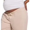 image:imageMotherhood Maternity Womens Under the Belly Tie Waist Relaxed Wide Leg Lightweight Denim Pregnancy PantsSand Wash