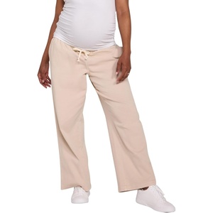 image:imageMotherhood Maternity Womens Under the Belly Tie Waist Relaxed Wide Leg Lightweight Denim Pregnancy PantsSand Wash